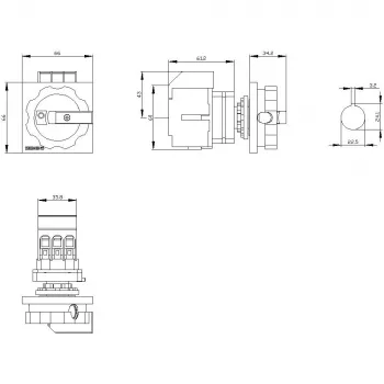 SIEMENS SIRIUS 3LD3 16A 3-polno glavno stikalo / odklopno stikalo 3LD30540TK53