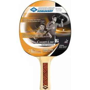 DONIC SCHILDKRÖT Champs Line 300 namiznoteniški lopar - FSC-certificiran 5-slojni specialni vezan les, Jade prevleka, konkaven ročaj, začetnik 705132
