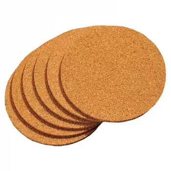 KESPER set podstavkov iz naravne plute, 6-delni, kvadratni, toplotno odporni, 100x100x5 mm, okolju prijazen