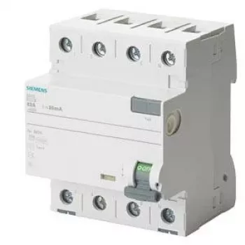 Siemens SENTRON 5SV36448 zaščitno stikalo na diferenčni tok, tip A, 40 A, 300 mA, 4-polno, 400 V, selektivno