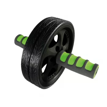 SCHILDKROT AB rolka / trener za trebušne mišice, črno-zelena, dvojno kolo, premer 185 mm, širina 45 mm 960045