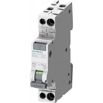 Siemens 5SV1316-7KK06 RCBO, 1P+N, 6 A, karakteristika C, 30 mA, tip A, 6 kA