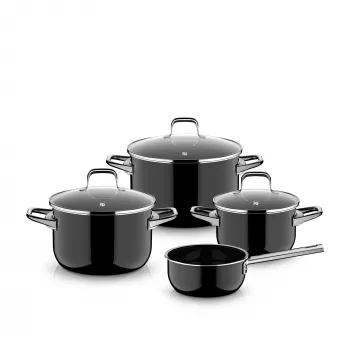 WMF Fusiontec Essential Pro 4-delni set posode črna 3201114047
