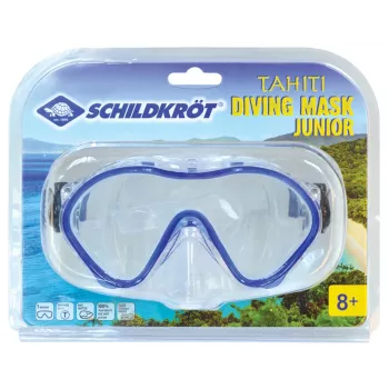 SCHILDKRÖT Junior potapljaška maska Tahiti, temno modra, veliko vidno polje, silikonsko telo maske in naglavni trak, 1 kos (940042)