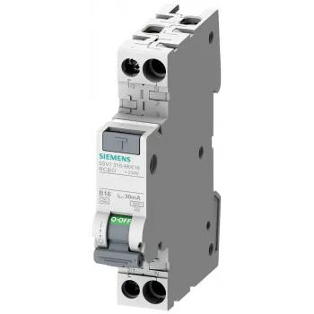Siemens 5SV16166KK16 RCBO, 1P+N, 16 A, 30 mA, tip A, karakteristika C, 6 kA