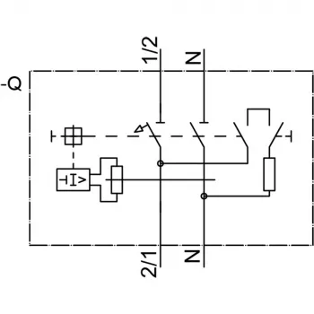Siemens 5SV16166KK16 RCBO, 1P+N, 16 A, 30 mA, tip A, karakteristika C, 6 kA