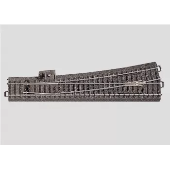Märklin H0 C-tirna tanka leva kretnica s podlago, 236,1 mm, ročna, AC 24711