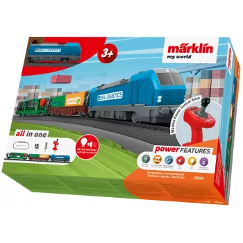 Märklin 29349 H0 začetni set kontejnerske logistike z dizelsko lokomotivo serije 232 in 3 kontejnerskimi vagoni