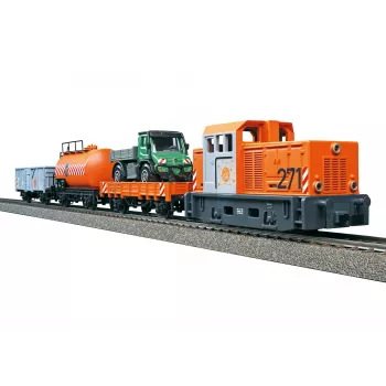 Märklin Start up 029296 H0 začetni set komunalna služba z dizelsko ranžirno lokomotivo in 2 prekucnima vagonoma