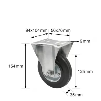 Wagner design yourself kolesce RO 8124 srebrno 50 mm kolo nosilnost 40 kg 4812401