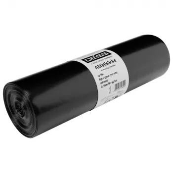 DEISS 95180 vrečke za smeti, 60µm, črne, 10 kosov