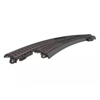 Märklin 24771 C-tirna krivina levo, tir H0, ročna, črna podlaga