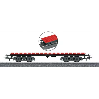 Märklin 44734 H0 vagon za gradbene bloke, črno-rdeč