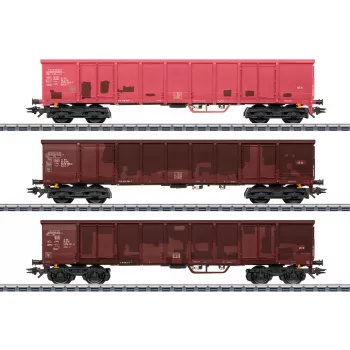 Märklin 047188 H0 vagon s stebrički in tovorom lesa, epoha IV DB, 3-tirni AC