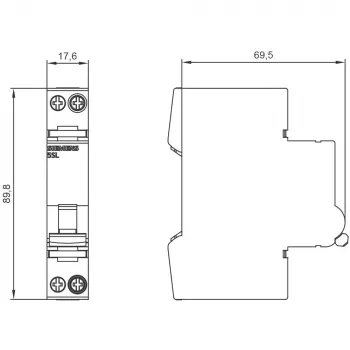 Siemens SENTRON 5SL6010-6 odklopnik, 1P+N, C10, 230V, 6kA