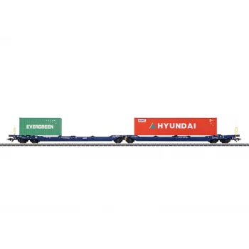 Märklin 47474 Sdggmrss dvodelni žepni vagon, merilo H0 1:87, kobaltno moder, 393 mm