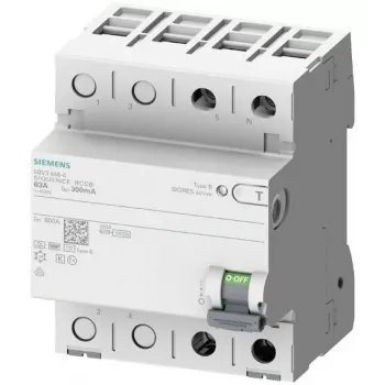 Siemens SENTRON 5SV3321-4 zaščitno stikalo na diferenčni tok tipa B, 16 A, 30 mA, 2-polno, 230 V, kratkotrajno zakasnjeno