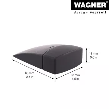 Wagner design yourself EH 5150 talni omejevalnik vrat, tlačno liti cink in plastika, mat nikelj, višina 45 mm 15515011