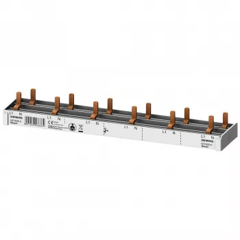 SIEMENS 5ST36760 zbiralka s čepi 10mm² 1P+N 12 modulov, 6 AFDD + 6 komponent