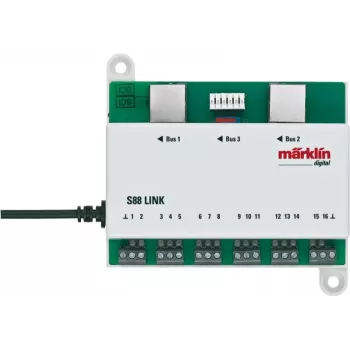 Märklin Link s 88 digitalni dekoder po DCC, zeleno-bel 60883