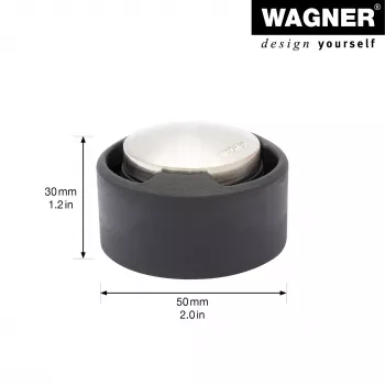 Wagner design yourself EH 5171 omejevalnik vrat, tlačno lit cink z gumijastim odbojnikom, Ø 5 cm, mat nikelj/črna 15517111