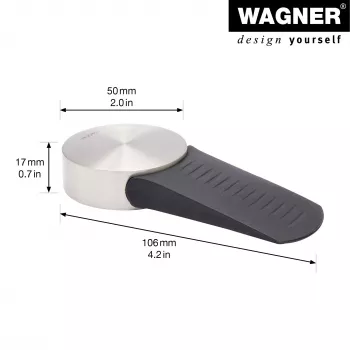 Wagner Design Yourself EH 5116 vratno ustavljalo, tlačno lit cink z gumijastim odbojnikom, Ø 50 mm, mat nikelj 15511611