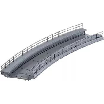 Märklin ukrivljena rampa za mostni steber, merilo H0, siva 074623
