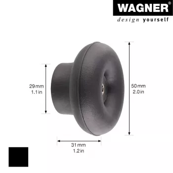 Wagner Design Yourself DOT obešalnik za garderobo GH 0202, 1 kavelj, črn 17020221