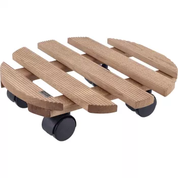 WAGNER Multiroller Country palisander okrogel podstavek za rastline, masiven palisandrov les, 300 mm, 100 kg 20018301