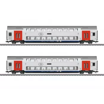 Märklin 043566 H0 komplet dvonadstropnih vagonov SNCB M6 2. razreda