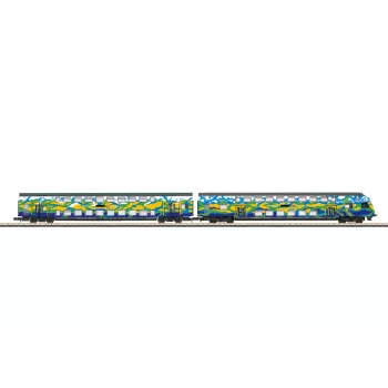 Märklin 87307 Z tir komplet dvonadstropnih vagonov Touristik 2 DB AG (1:220, 2 vagona)