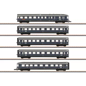 Märklin 087615 Z tir komplet vagonov 'Blauer Enzian' DB, MHI (komplet 3 potniških vagonov)