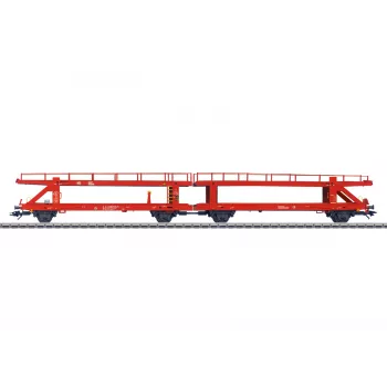 Märklin 47180 H0 dvojni vagon za prevoz avtomobilov Laaeks 553.1 DB AG