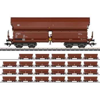 Märklin 000730 H0 24-delni set vagonov s pomično streho Tals 968 DB epoha IV AC