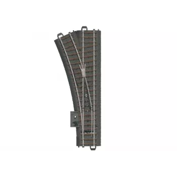 Märklin H0 C-tir leva kretnica 188,3 mm z vgrajenim nasipom, 24,3° 24611