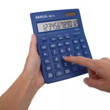 Maul MXL 12 namizni kalkulator svetlo moder 12-mestni baterija in sonce 7267034