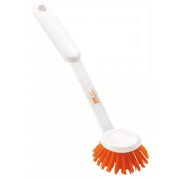 Haug Bürsten antibakterijska krtača za pomivanje posode, bela/oranžna, plastika 15806
