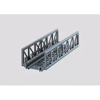 Märklin 07262 rešetkasti most za HO modele železnic – sivi plastični komplet za enotirni most, dolžina 360 mm