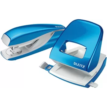 LEITZ Nexxt WOW komplet spenjalnika in luknjača, Metallic Blue 5095-10-36