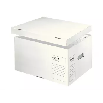 Leitz 61040000 Infinity arhivska škatla, bela, 10 kosov, A4/Folio, zložljiva, recikliran karton