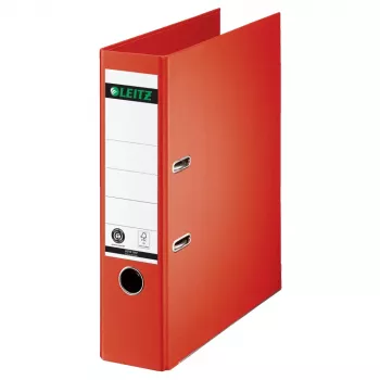 LEITZ 180° vzvodni registrator A4 80 mm svetlo rdeč karton 1007-00-20