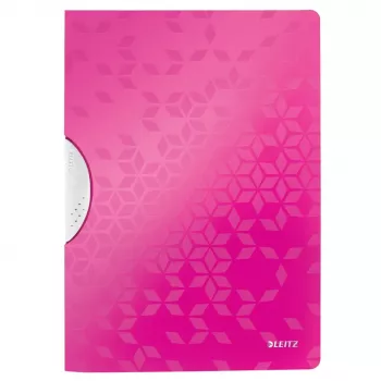 LEITZ WOW ColorClip spenjalna mapa A4 roza metalik s 3D reliefno površino, svetlo siva notranjost, 1 kos 4185-00-23