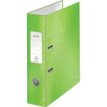 Leitz 180° WOW A4 registrator mapa z vzvodnim mehanizmom, okrogli obroč, karton, zelena, 600 listov, 80 g/m² (10050054)