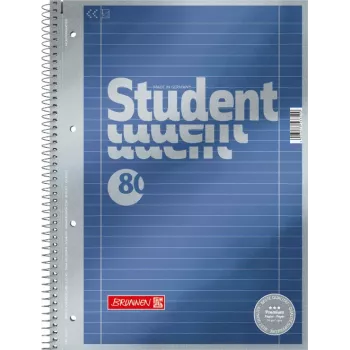 BRUNNEN Premium študentski blok College A4 črtan z robnimi črtami, paket 5 kosov 1067127