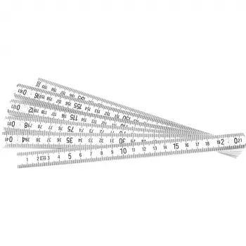 BRÜDER MANNESMANN PVC zložljivo merilo 2 m, 10 segmentov, EG razred III 810-PVC-2M