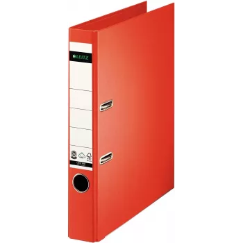 LEITZ 180° vzvodni registrator A4 50 mm svetlo rdeč karton 1008-00-20