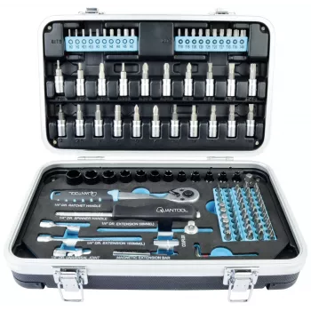 BRÜDER MANNESMANN QUANTOOL Q25003 set nastavkov 1/4 inch šestrob, 116-delni, z varnostnimi nastavki