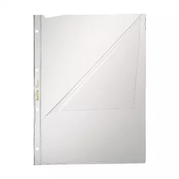 Leitz 4744-0000 prozorna PVC mapa za dokumente A4, 2 luknji, paket 50 kosov