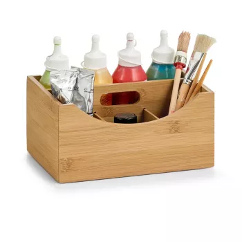 Zeller škatla za shranjevanje naravna 25 x 18 x 12 cm bambus 13336