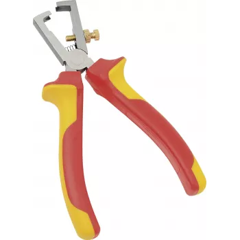 BRÜDER MANNESMANN VDE klešče za odstranjevanje izolacije 160 mm, 1000V izolirane, krom-vanadij, rdeče-rumene 10608
